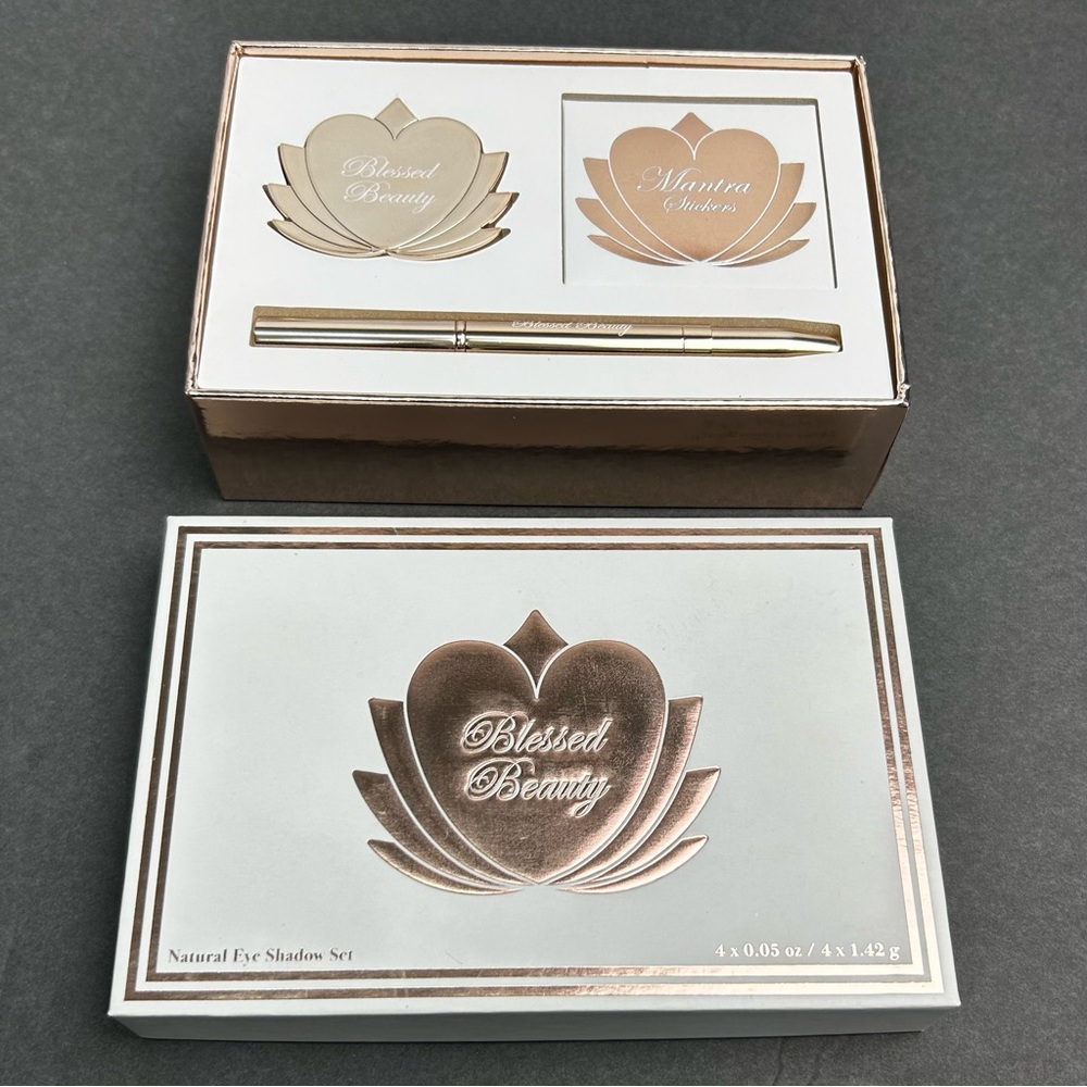 Blessed Beauty Natural Eyeshadow Set Rose Expresso Plum Taupe  0.05 oz